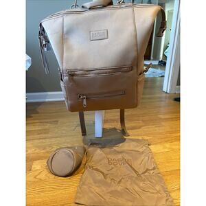 Dagne Dover Indie backpack Diaper Bag Pinto Camel neopreene pouch bottle holder